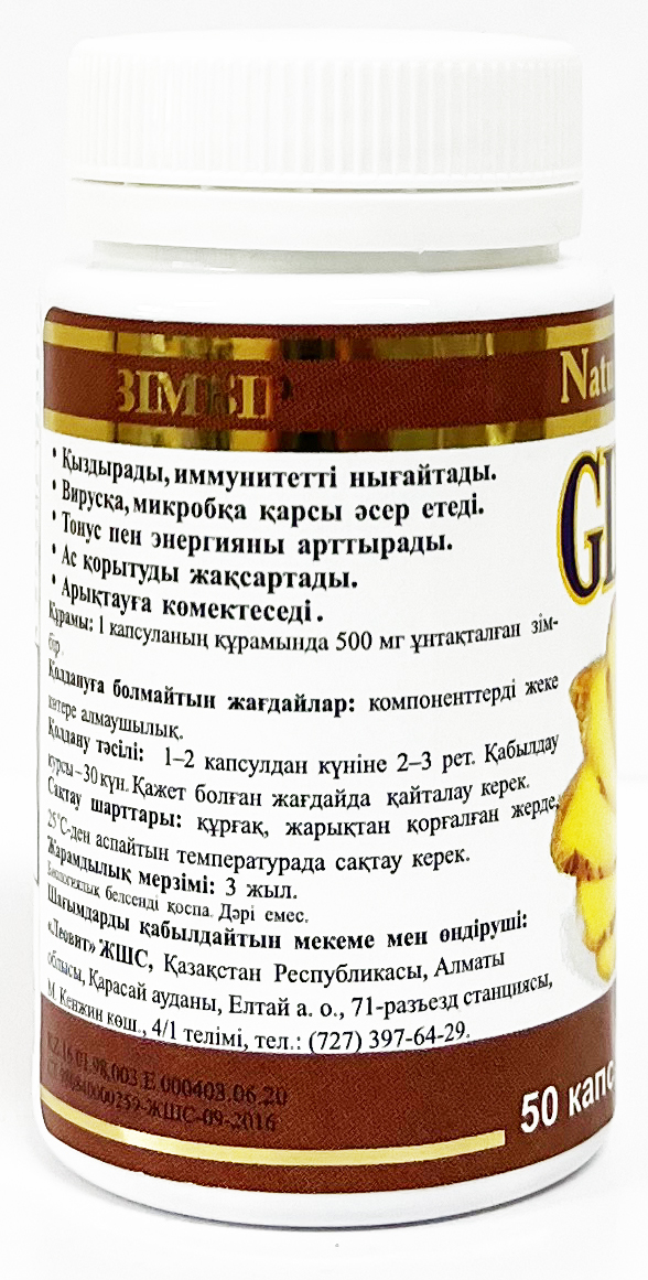 ЗІМБІР «Ginger» #50 Леовит Казахстан